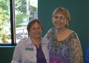 Me (r.) and Normalene, the Adult Serviced Librarian at Prescott Public Library