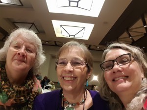 JoAnne Gaiser, Yours Truly, Kim Garza at the Poisoned Pen Breakfast.